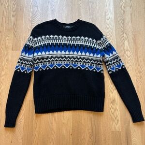 Lauren by Ralph Lauren Fair Isle Wool Blend Crewneck Sweater – Womens Size Small